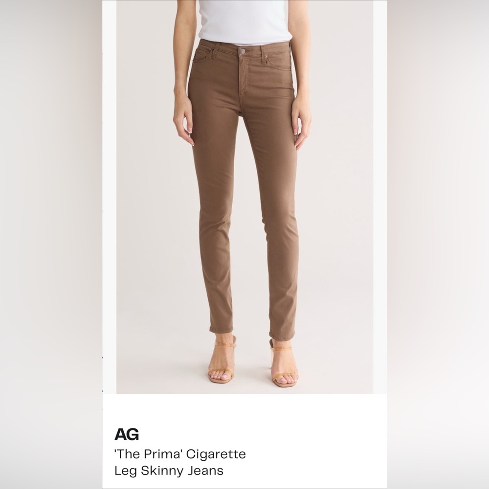 AG Adriano Goldschmied Chocolate Cigarette Leg Pants